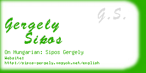gergely sipos business card